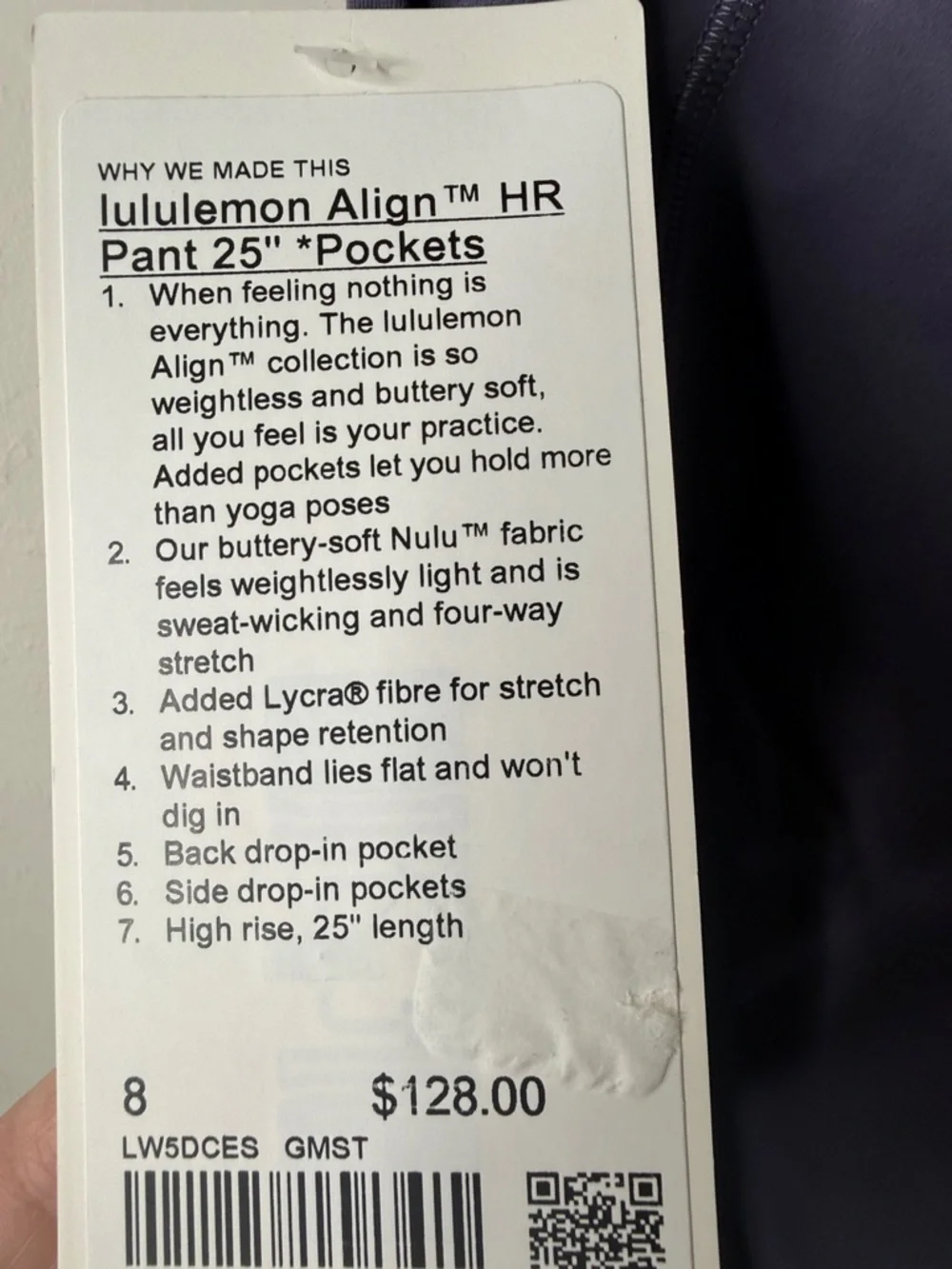 Lululemon Align HR 25” with pockets - Picture 4 of 5